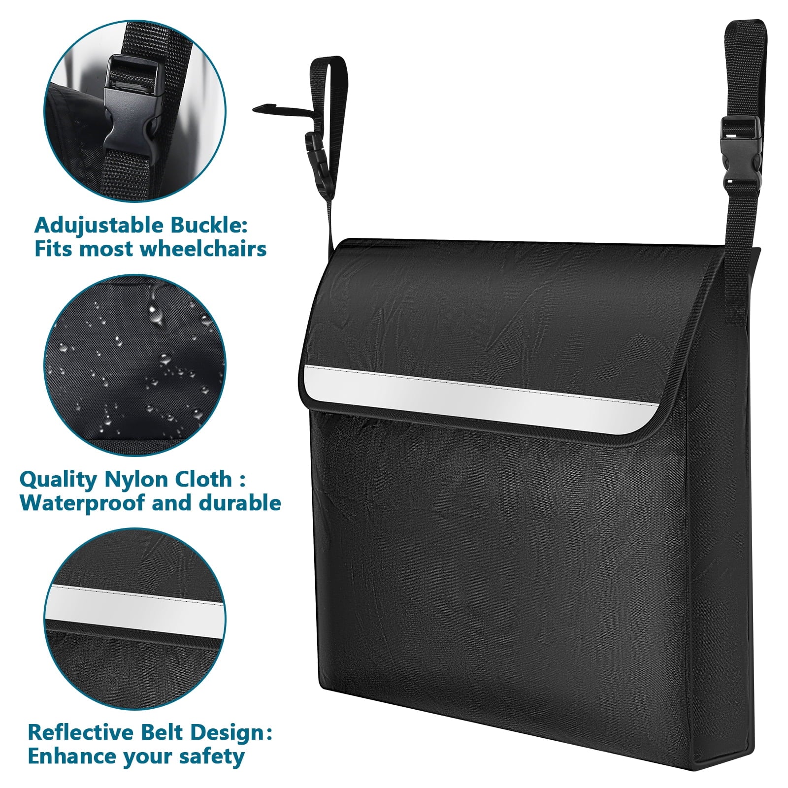 Wheelchair Backpack Bag, Wheelchair Pouch, Backpack for Wheelchair Users, Wheelchair Bags to Hang on Back, Wheelchair Accessories Bag